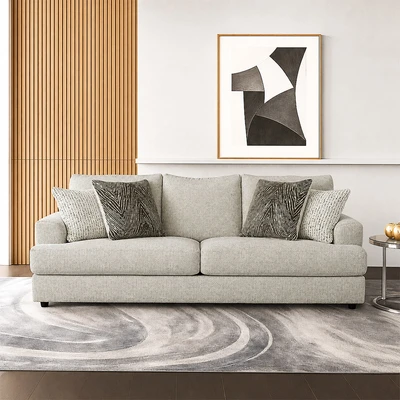 Gambar Ashley Soletren-2 Sofa Fabric 3 Seater - Krem Muda