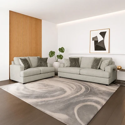 Gambar Ashley Soletren II Sofa Fabric 2 & 3 Seater - Krem Muda