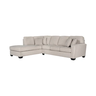 Gambar Ashley Calicho-8 Sofa L Sectional Fabric Kiri - Krem Beige