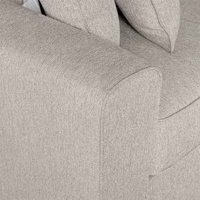 Gambar Ashley Calicho-8 Sofa L Sectional Fabric Kiri - Krem Beige