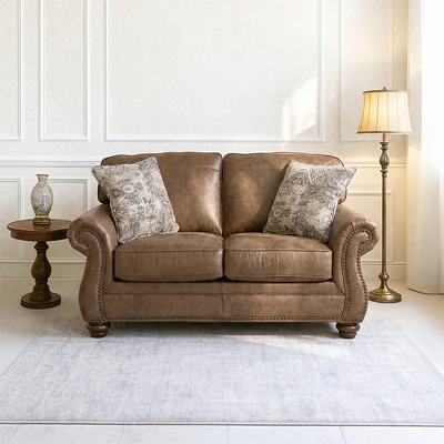 Gambar Ashley Larkinhurst II Sofa Kulit 2 Seater - Cokelat Earth