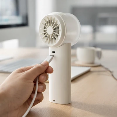 Gambar Kris Kipas Angin Portable Rechargeable Misty 3000 - Ivory