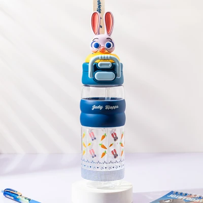 Gambar Unimas Botol Minum Anak Plastik With Two Drink Judy 600 Ml - Biru