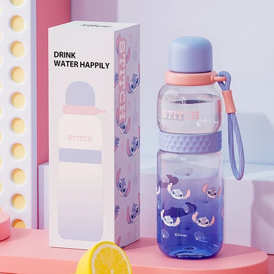 Gambar Unimass Water Happily Botol Minum Anak Plastik Two Drink Stitch 720 Ml - Ungu