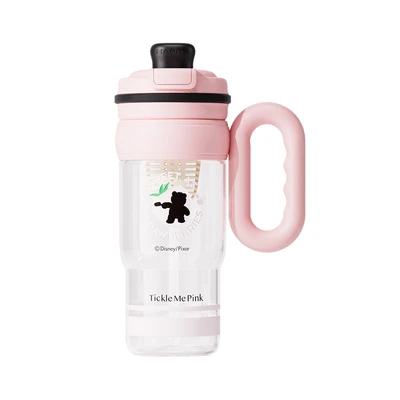 Gambar Unimass Botol Minum Anak Plastik Dengan Sedotan 900 Ml Lotso - Pink