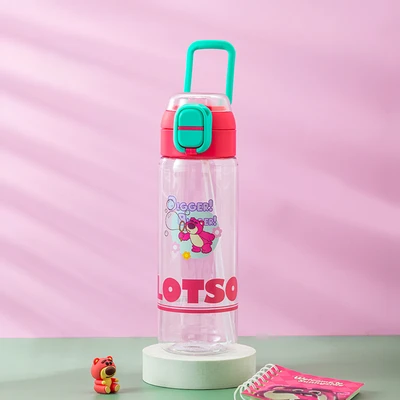 Gambar Unimass Botol Minum Anak Plastik Two Drink Lotso 620 ml - Pink