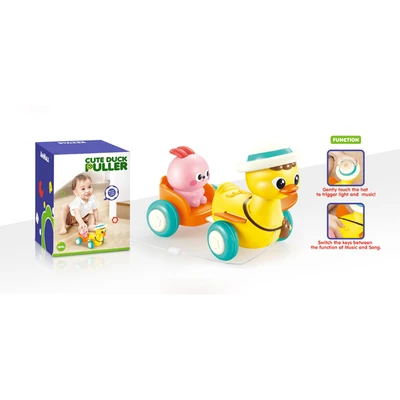 Gambar Little Giggles Handcart Cute Duck Puller Dengan Lampu & Musik - Mix