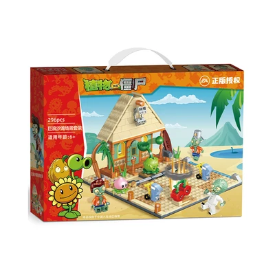 Gambar Bricks Kingdom Diy Blocks Plants Vs. Zombies Set 296 Pcs - Mix