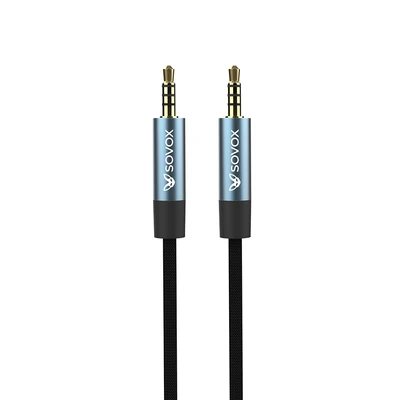 Gambar Sovox Kabel AUX 3.5 mm To 3.5 mm 1.5 Meter - Hitam
