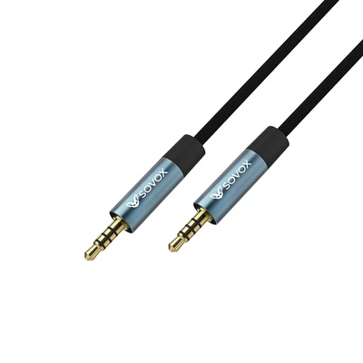 Gambar Sovox Kabel AUX 3.5 mm To 3.5 mm 1.5 Meter - Hitam