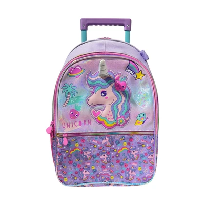 Gambar Kiddy Star Tas Ransel Troli Anak Unicorn - Ungu