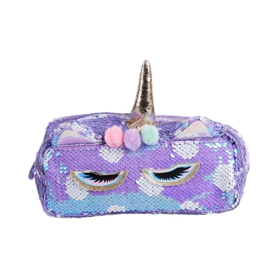 Gambar Kiddy Star Tempat Pensil Sequin Unicorn - Ungu