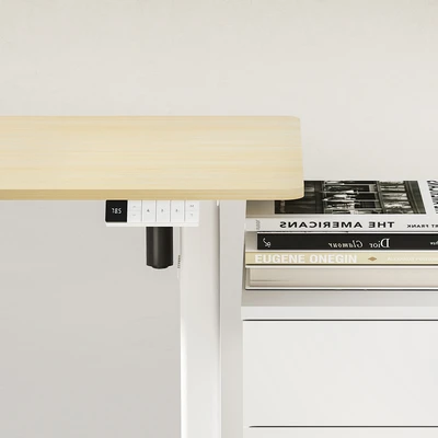Gambar Odi Meja Kantor Adjustable Ergonomic - Putih Oak