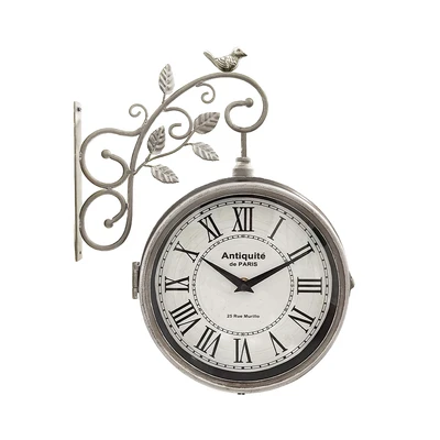 Gambar Informa Jam Dinding 2 Sisi 35x11x43 cm - Silver