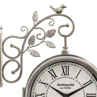Gambar Informa Jam Dinding 2 Sisi 35x11x43 cm - Silver