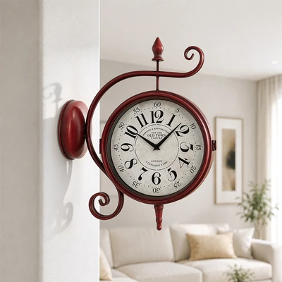 Gambar Informa Jam Dinding 2 Sisi 37x14.5x47 cm - Merah