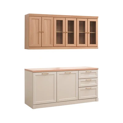 Gambar Informa Prosmont Kitchen Set - Abu-Abu Taupe/Cokelat Oak