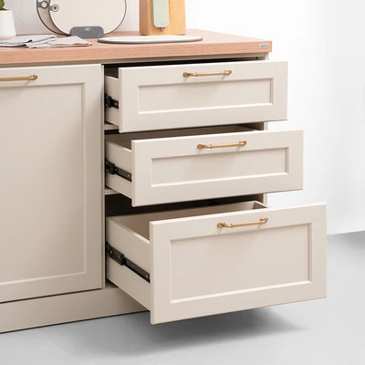 Gambar Informa Prosmont Kitchen Set - Abu-Abu Taupe/Cokelat Oak