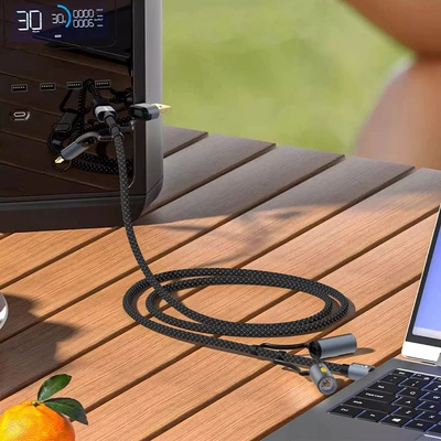 Gambar Sovox Kabel Charger 6-in-1 240 Watt 1.2 Meter - Hitam