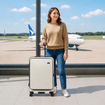 Gambar Luggo Frontier Koper PC TSA Lock Expandable 28 Inch - Putih