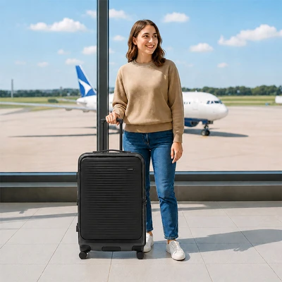 Gambar Luggo Frontier Koper PC TSA Lock Expandable 28 Inch - Hitam