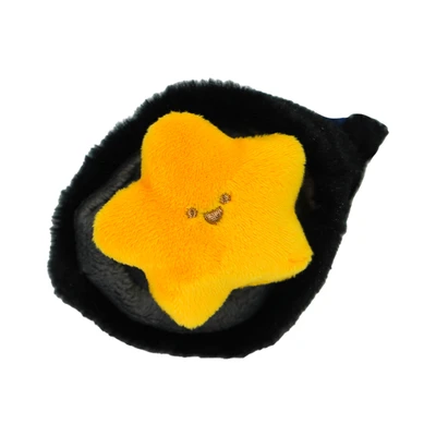 Gambar Kiddy Fun Gantungan Kunci Boneka Plush Sea Urchin - Hitam/kuning