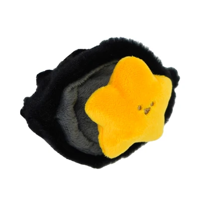 Gambar Kiddy Fun Gantungan Kunci Boneka Plush Sea Urchin - Hitam/kuning
