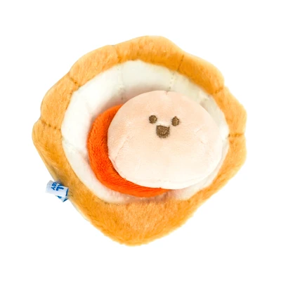 Gambar Kiddy Fun Gantungan Kunci Boneka Plush Scallop - Cokelat/putih