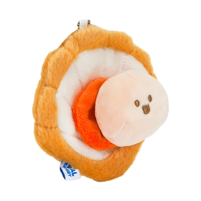 Gambar Kiddy Fun Gantungan Kunci Boneka Plush Scallop - Cokelat/putih