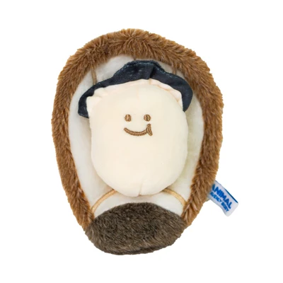 Gambar Kiddy Fun Gantungan Kunci Boneka Plush Oyster - Cokelat/putih