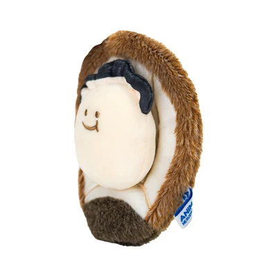 Gambar Kiddy Fun Gantungan Kunci Boneka Plush Oyster - Cokelat/putih