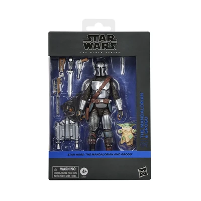 Gambar Star Wars Action Figure Movie The Mandalorian & Grodu - Hitam