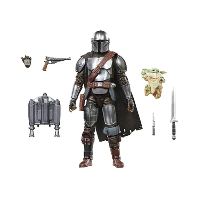 Gambar Star Wars Action Figure Movie The Mandalorian & Grodu - Hitam