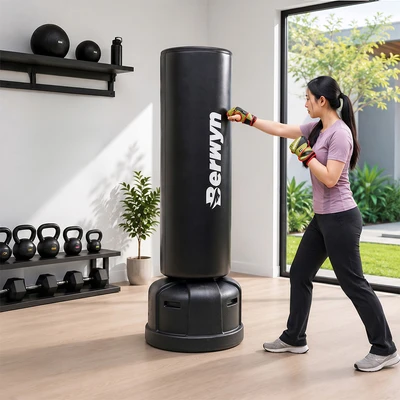 Gambar Berwyn Samsak Standing Heavy Bag 180 cm - Hitam