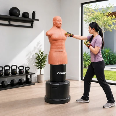Gambar Berwyn Bob Samsak Standing Adjustable - Hitam/Oranye