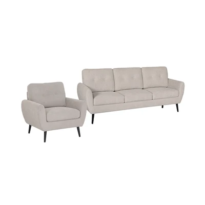 Gambar Informa Osaka Set Sofa Fabric - Cokelat Muda