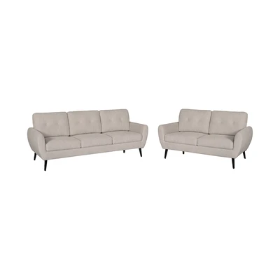 Gambar Informa Osaka Set Sofa Fabric 3 & 2 Seater - Cokelat Muda