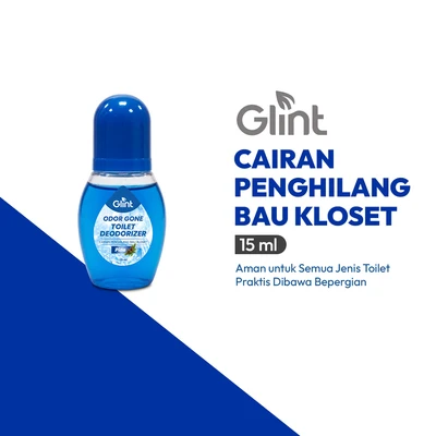 Gambar Glint Odor Gone Cairan Penghilang Bau Kloset Pine 15 ml - Biru