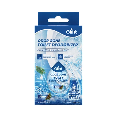 Gambar Glint Odor Gone Cairan Penghilang Bau Kloset Pine 15 ml - Biru