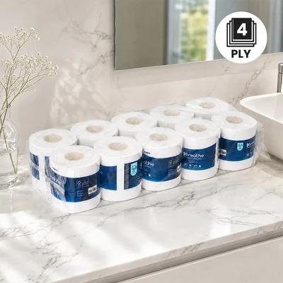 Gambar Breathe Tissue Roll 4 ply Set 10 pcs - Putih