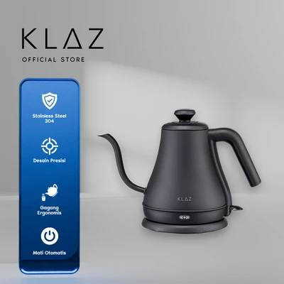 Gambar Klaz Teko Listrik Gooseneck Stainless Steel 800 Watt 800 ml - Hitam