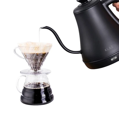 Gambar Klaz Teko Listrik Gooseneck Stainless Steel 800 Watt 800 ml - Hitam