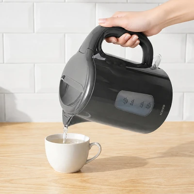 Gambar Kris Teko Listrik Plastik 600 Watt 1 liter - Abu-Abu