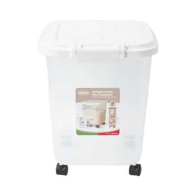 Gambar Culinart Tempat Beras Plastik 15 Liter Transparan - Putih
