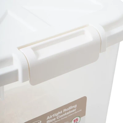 Gambar Culinart Tempat Beras Plastik 15 Liter Transparan - Putih