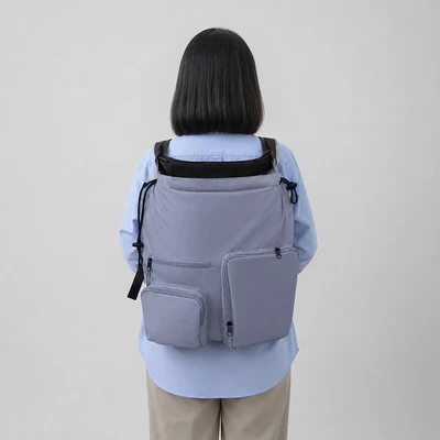 Gambar Ataru Tas Serut Dengan 2 Fungsi - Silver