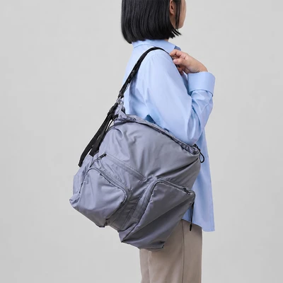 Gambar Ataru Tas Serut Dengan 2 Fungsi - Silver