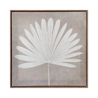 Gambar Informa Hiasan Dinding Kanvas Print Leaves 50x50 cm V1 - Cokelat/Krem
