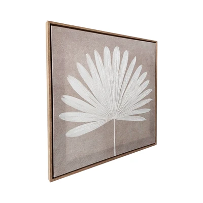 Gambar Informa Hiasan Dinding Kanvas Print Leaves 50x50 cm V1 - Cokelat/Krem