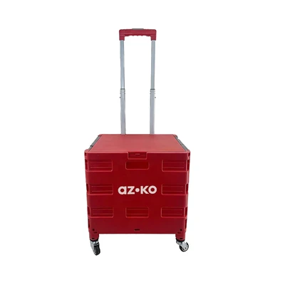 Gambar Azko Troli Lipat Portabel 4 Roda 25 kg - Merah